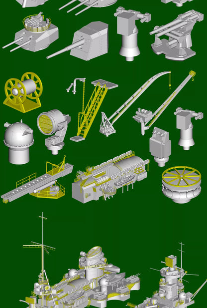 Explore this Trumpeter 05361 1/350 Scale German Scharnhorst Battleship Assembly Ship Model Kit