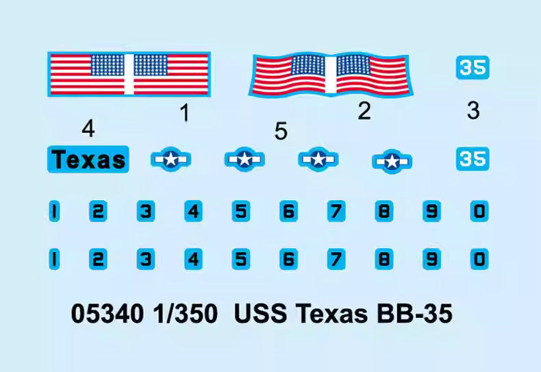USS Texas BB-35 Battleship Model Kit 1/350  | Trumpeter 05340