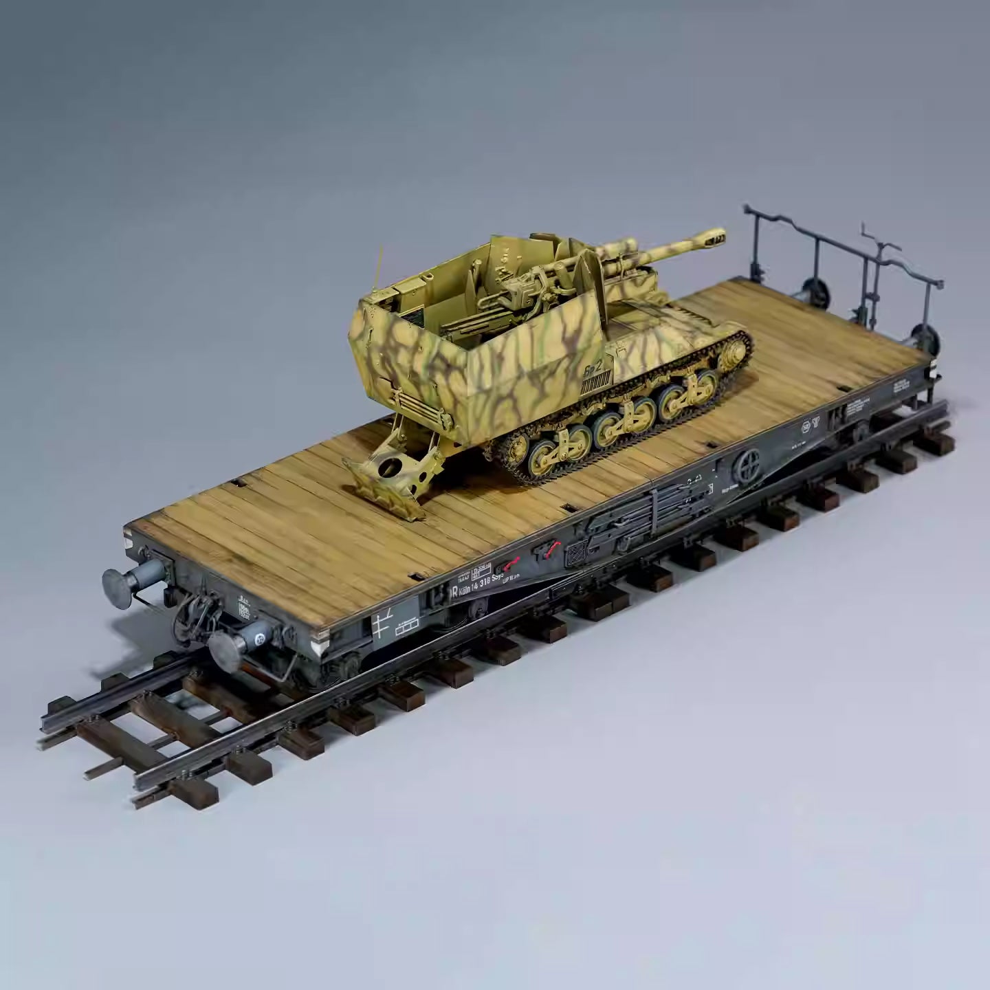 Zimi 35077 1/35 10.5cm leFH-18/4 [Becker]&50-ton Type SSy45 Platformwagen[2 in1]