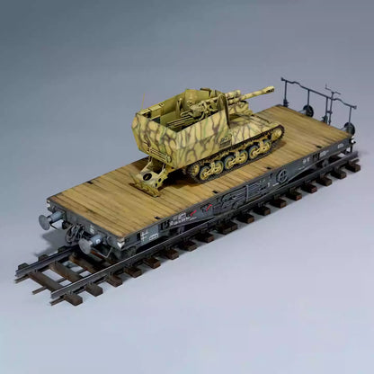 Zimi 35077 1/35 10.5cm leFH-18/4 [Becker]&50-ton Type SSy45 Platformwagen[2 in1]