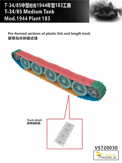 T-34/85 1/72 Tank Model Kit 1944 Plant 183 - VESPID VS720030