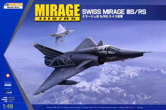 KINETIC K48058 1/48 Swiss Mirage IIIS/RS Airplane Model Kit
