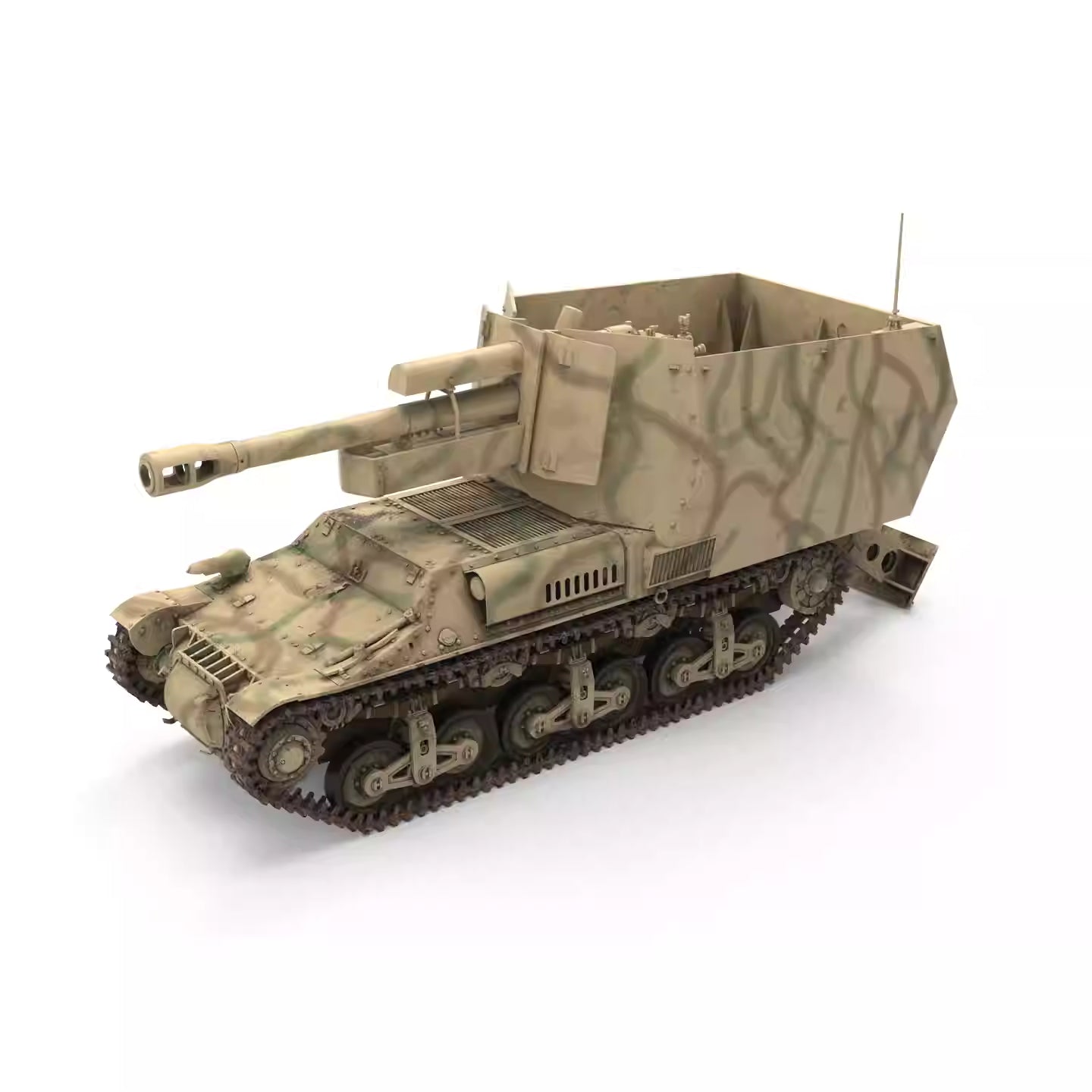 Zimi 35077 1/35 10.5cm leFH-18/4 [Becker]&50-ton Type SSy45 Platformwagen[2 in1]