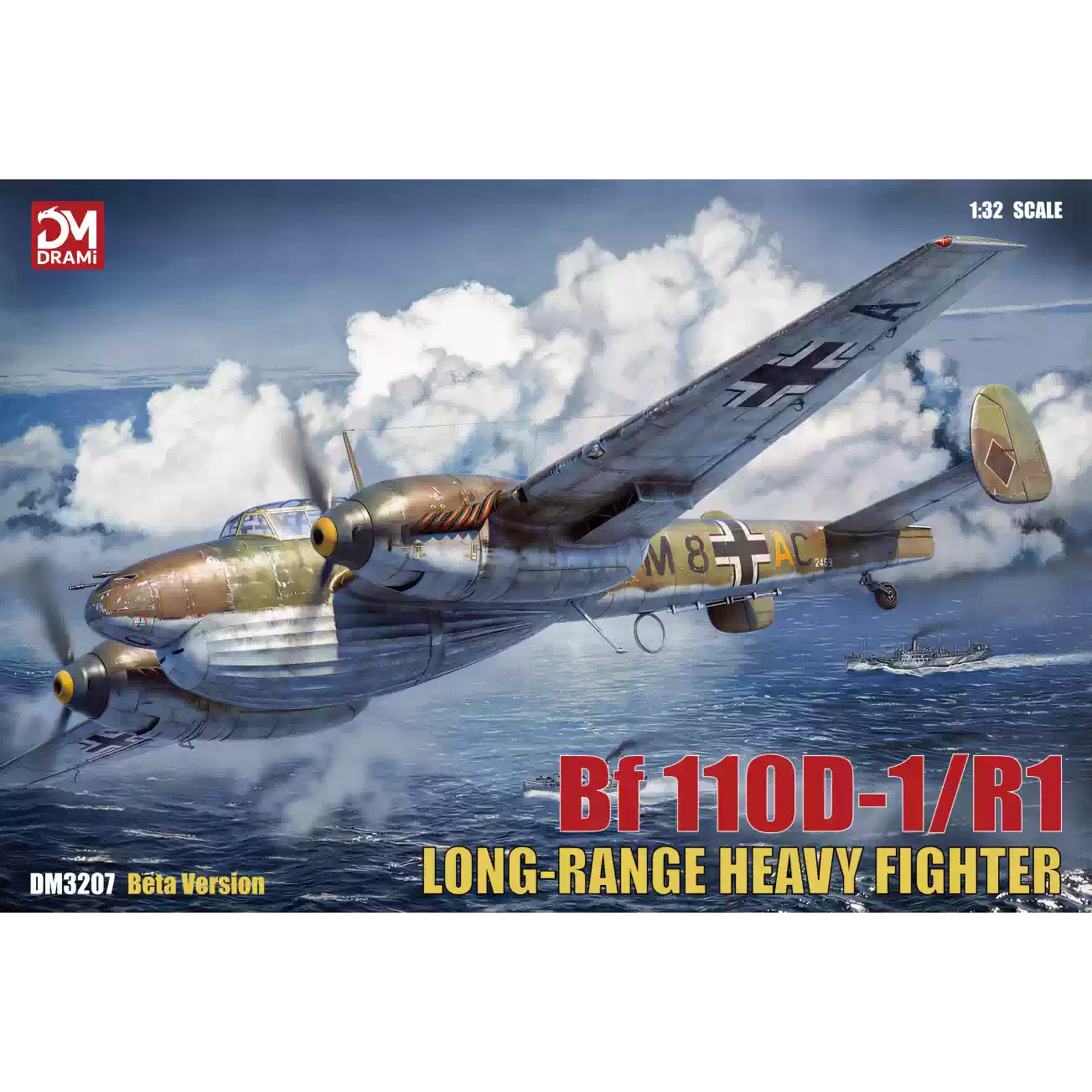 DRAMI DM3207 1/32 Bf110D-1/R1 "Dackelbauch" Fighter Model Kit