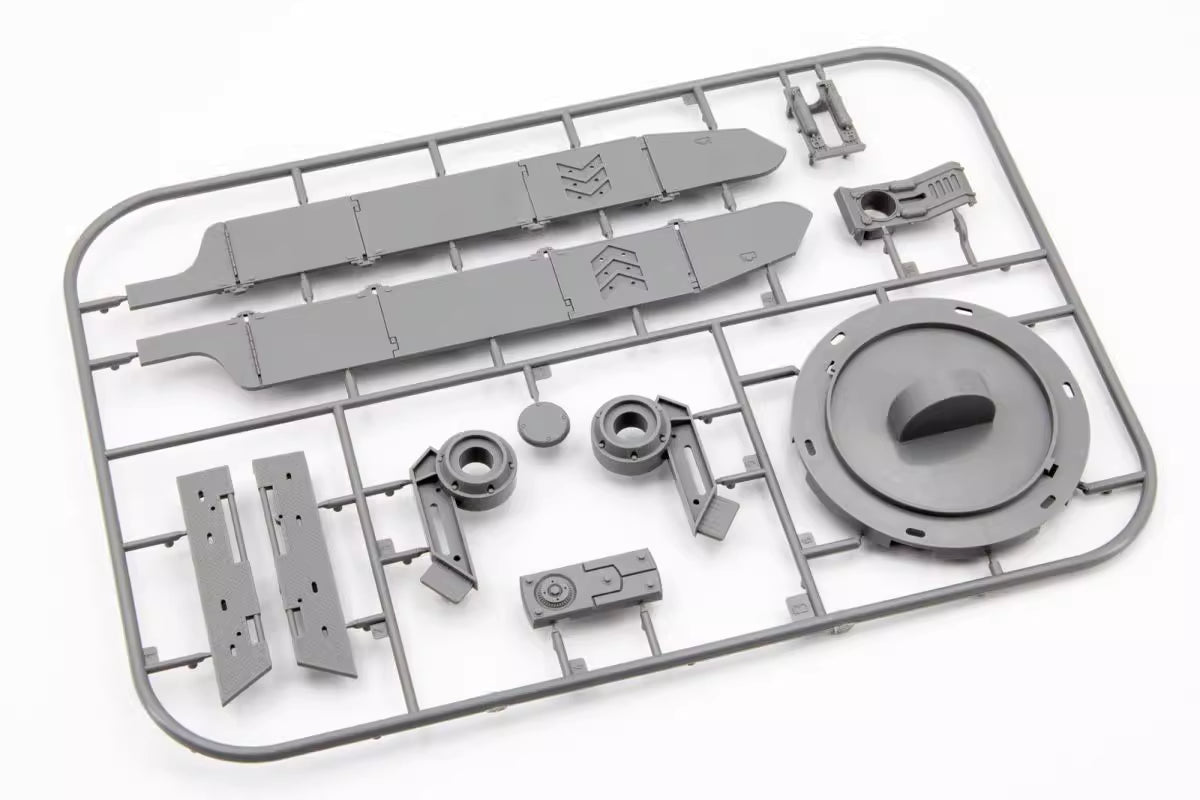 Discover the RPG 35029 1/35 Allied Laser Tank model kit! Featuring movable tracks and glue-free, pre-colored design for easy assembly.