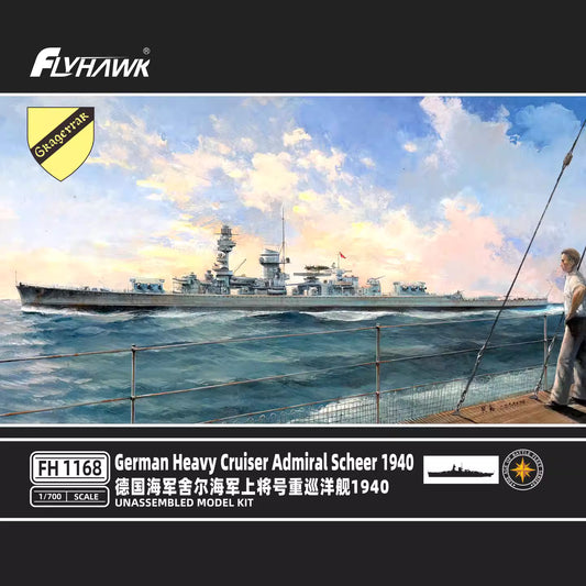 Flyhawk FH1168 1/700 German Heavy Cruiser Admiral Scheer 1940 Assembly Model Kit