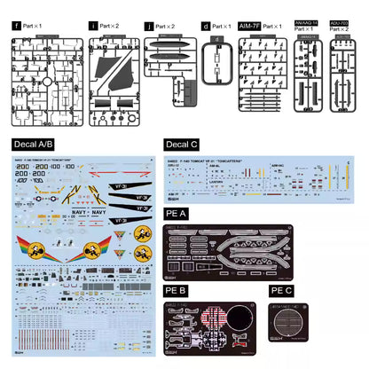 Great Wall S4822 1/48 F-14D VF-31 Squadron Painting Limited Version. w/3D Pilot