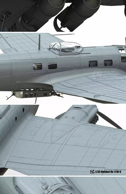 Explore this WWII German Bomber He 111H-6 Model Kit Full Interior 1/35 | Border BF-018