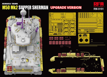 RYE FIELD 5151 1/35 Israeli Tank M50 Mk2 SUPER SHERMAN UPGRADE VERSION Model Kit