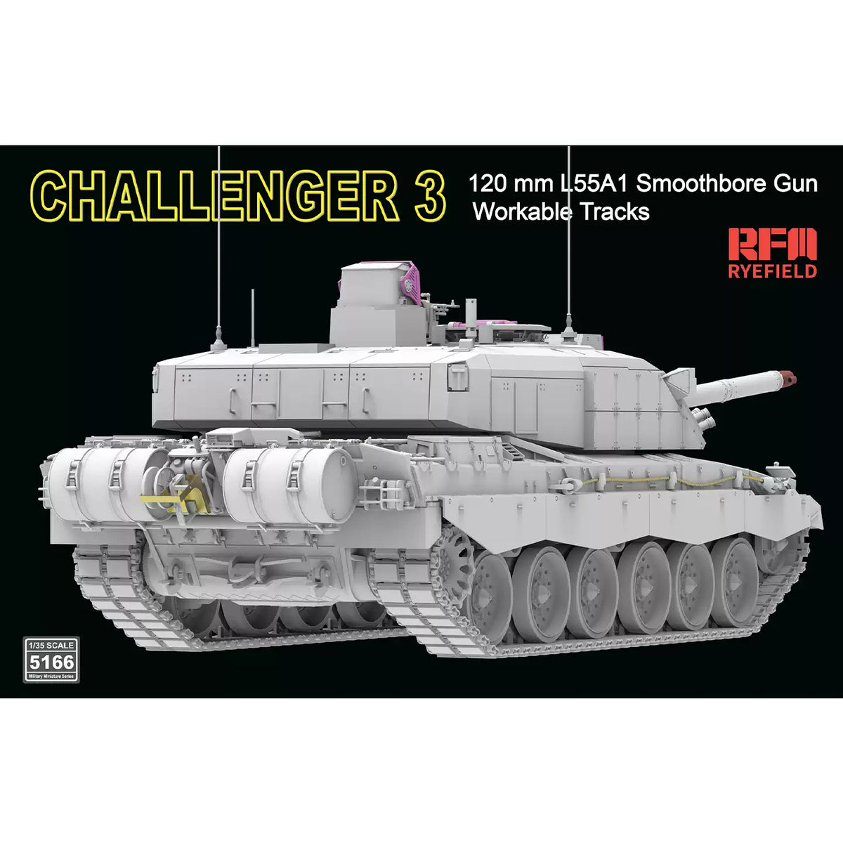 RYE FIELD 5166 1/35 Challenger 3 Tank Model Kit