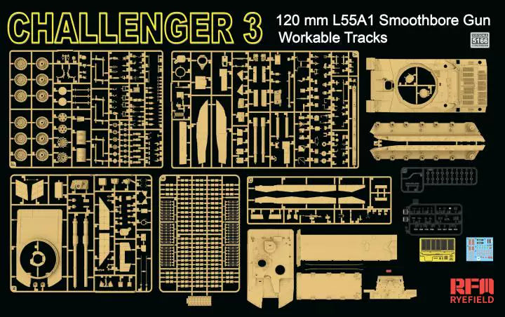 RYE FIELD 5166 1/35 Challenger 3 Tank Model Kit