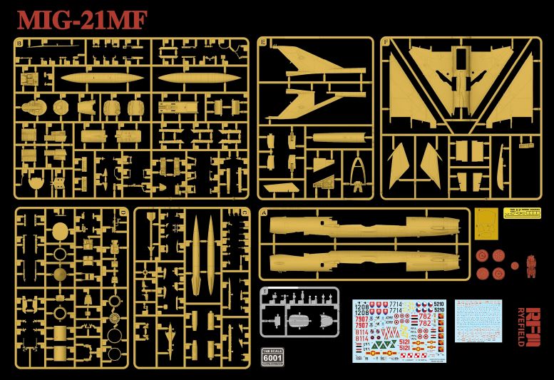 RFM6001 MIG-21MF 1/48 Fighter Model Kit | RYE FIELD Model