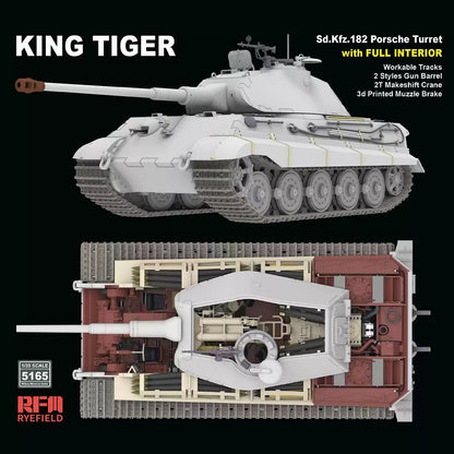 Rye Field RFM-5165 1/35 Sd.Kfz.182 KING TIGER Porsche Turret Full Interior Kit