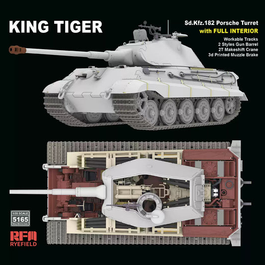 Rye Field RFM-5165 1/35 Sd.Kfz.182 KING TIGER Porsche Turret Full Interior Kit