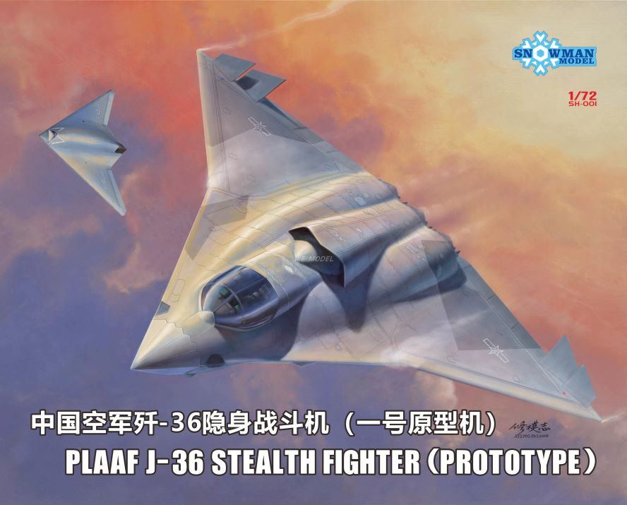 SNOWMAN SH-001 1/72 Plaaf J-36 Stealth Fighter Model Kit