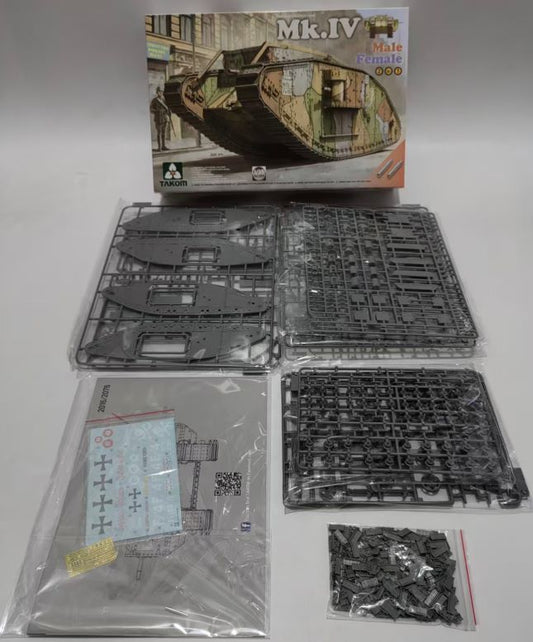 Takom 2076 1/35 WWI Mk.IV 2 in1 Tank Model Kit