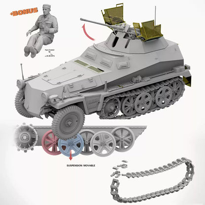 TAKOM 2213 1/35 Sd.Kfz.250/9 Ausf.A Ie.S.P.W. (2cm) Tank Model kit