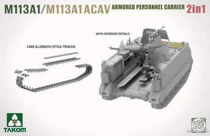 TAKOM 2215 1/35 M113A1/M113A1 ACAV Armored Car (2 in 1) Model kit