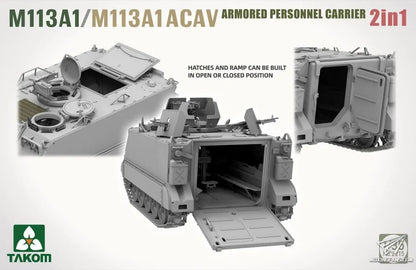 TAKOM 2215 1/35 M113A1/M113A1 ACAV Armored Car (2 in 1) Model kit
