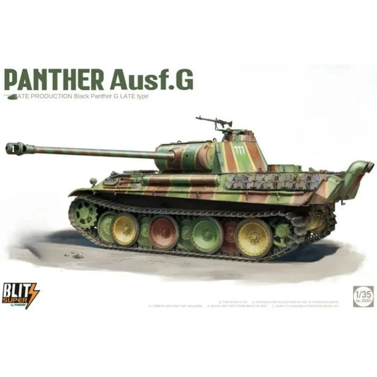 TAKOM 35001 1/35 Panther Ausf.G Late Production (Blitz Super) Tank Assemble Plastic Model Kit