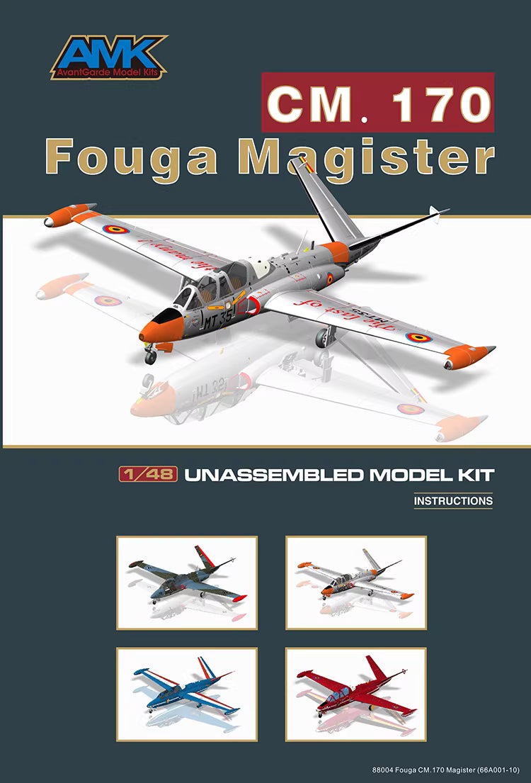 Fouga CM.170 Magister Airplane Model Kit | AMK 88004 1/48