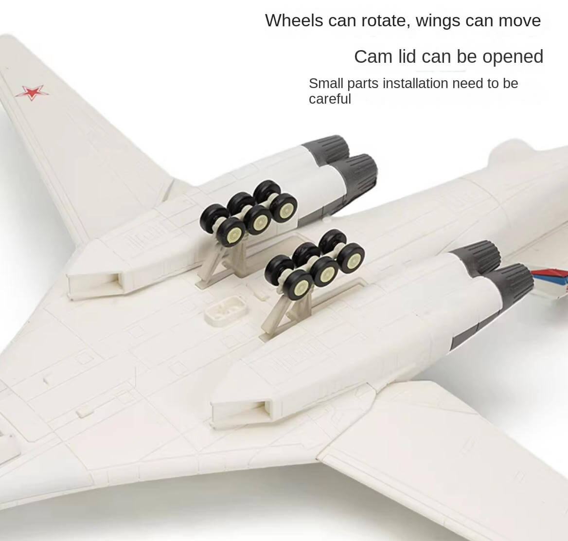 TU-160 Strategic Bomber Model Kit Glueless | 4D Model TU-160 1/100 Scale