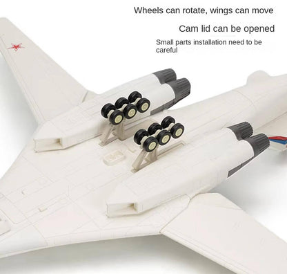 TU-160 Strategic Bomber Model Kit Glueless | 4D Model TU-160 1/100 Scale