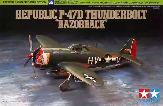 Tamiya 60769 Republic P-47D Thunderbolt Razorback 1/72 Airplane Model Kit