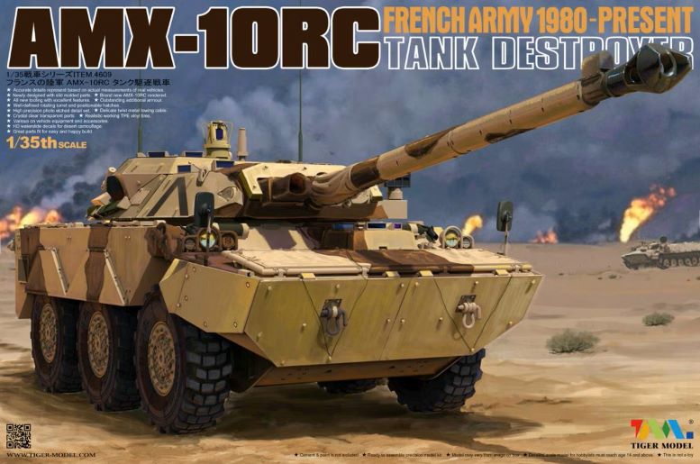 Tiger 4609 1/35 French AMX-10RC 1991 Tank Destroyer Model Kit
