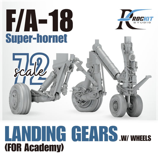 ROCKIT 720701A 1/72 F/A-18 Super-Hornet Landing Gears w/WHEELS For (ACADEMY)