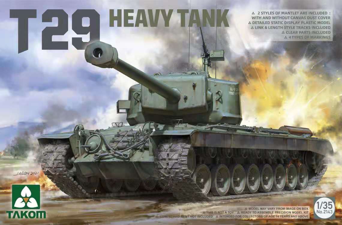 Takom 2143 1/35 Scale T29 Heavy Tank Model Kit