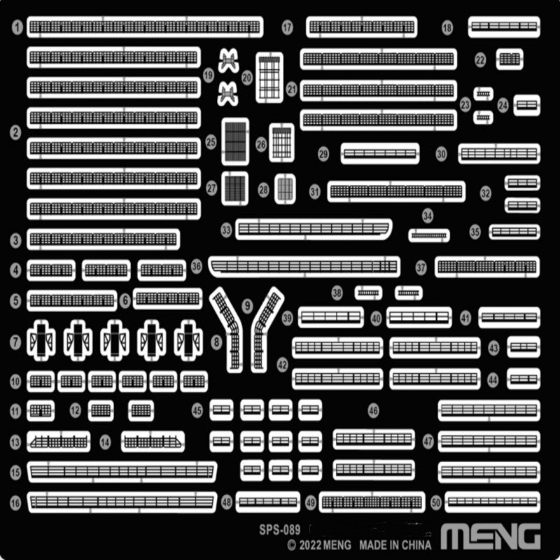 MENG SPS-089 1/700 Hainan ship metal etching sheet (for Meng ps-007)