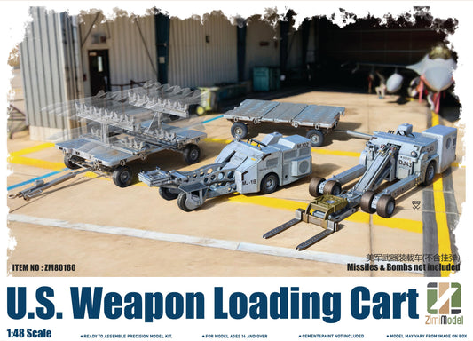 ZIMI Model 80160 1/48 U.S.Weapon Loading Cart Model(NO Missiles & Bombs Included