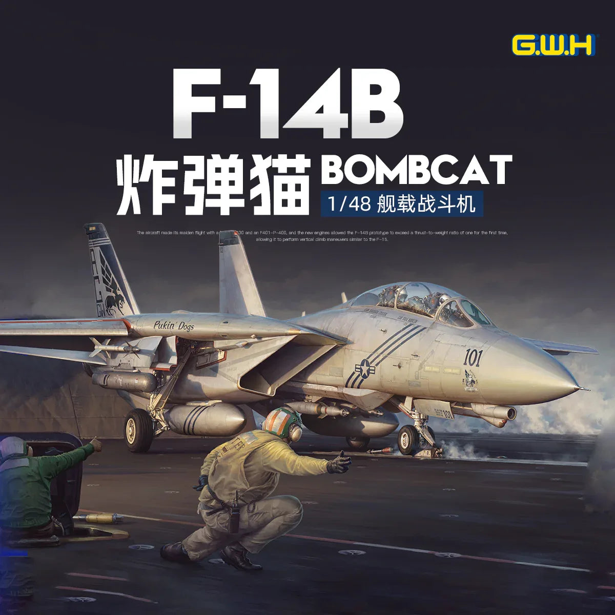Great Wall Hobby L4833 1/48 Scale F-14B"BOMBCAT"Fighter Model Kit - ModelHives