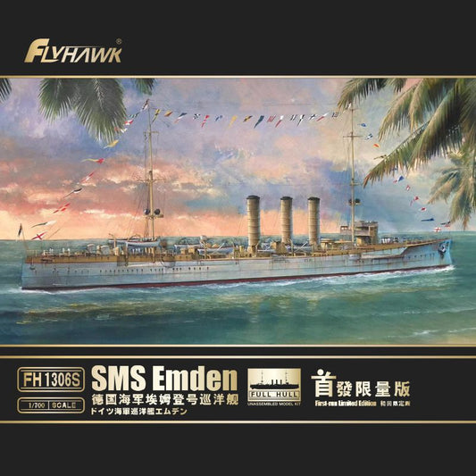 Flyhawk FH1306S 1/700 German Navy Cruiser SMS Emedn Model Kit Limited Edition