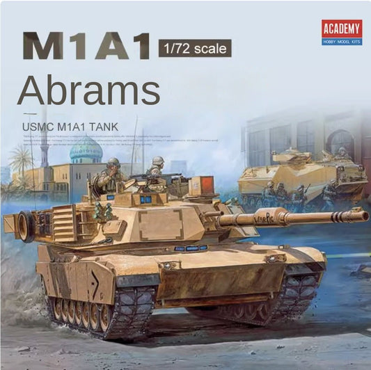 Academy AC13430 1/72 Abrams USMC M1A1 TANK - ModelHives
