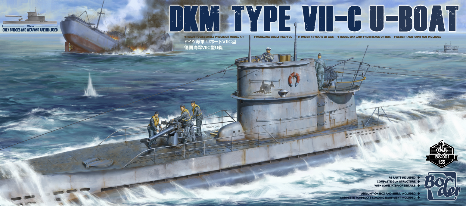 Border BS001+BR002+BR003 DKM Type VII-C U-Boat &Commanders (Set of 5)+(Set of 6)