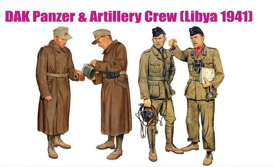 DRAGON 1/35 6693 DAK Panzer & Artillery Crew (Libya 1941) Model Kit NEW