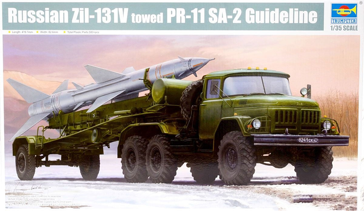 Trumpeter 1/35 01033 Russian Zil-131V Towed PR-11 SA-2 Guideline Model Kit