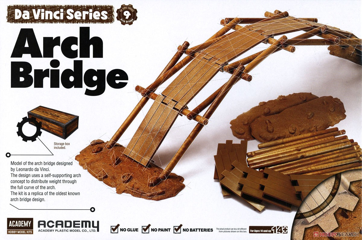 Academy 18153 Da Vinci Science series Arch Bridge glue-free  "Plastic model¡±