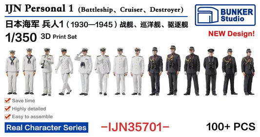 BUNKER IJN35701 1/350 Personal 1 "Battleship¡¢Cruiser¡¢Destroyer"3D Print 100+PCS