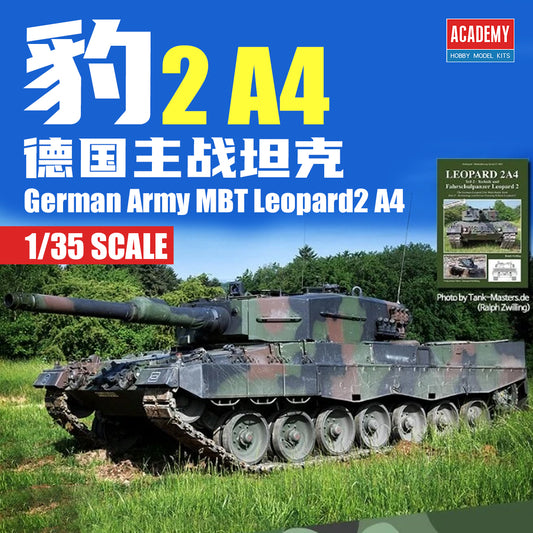Academy AC13536 1/35 German Leopard 2A4 Army MBT Military Assembly Model Kit 