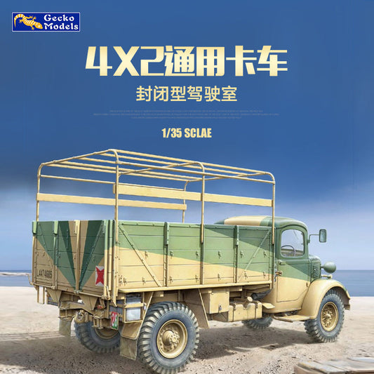 Gecko 35GM0072 1/35 WWII British Army Closed Cab 30-cwt 4x2 GS Truck Model Kit ModelHive