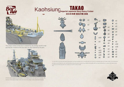 Border BS - 005 1/350 IJN Heavy Cruiser Takao Assembly Model Kit High Detail - ModelHives