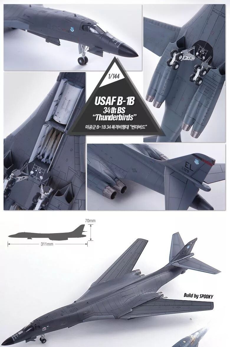 B-1B Lancer Bomber Model Kit 1/144 | Academy AC12620 – ModelHives