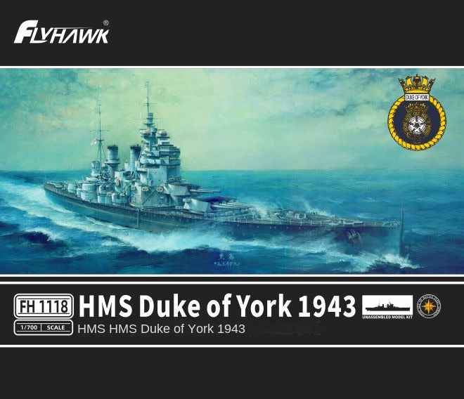 FLYHAWK FH1118  1/700 UK HMS Duke Of York 1943 Battleship Normal Version