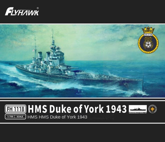 FLYHAWK FH1118  1/700 UK HMS Duke Of York 1943 Battleship Normal Version
