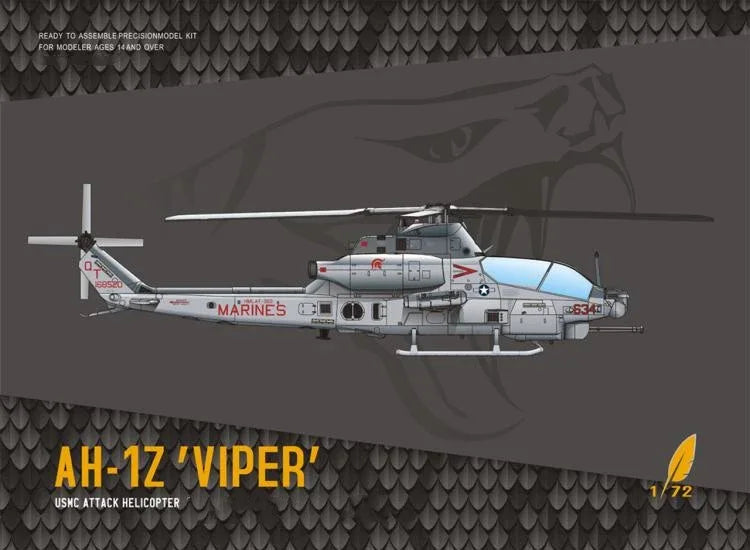 AH-1Z VIPER HELICOPTER 1/72 Model Kit | Dream Model DM720012 - ModelHives