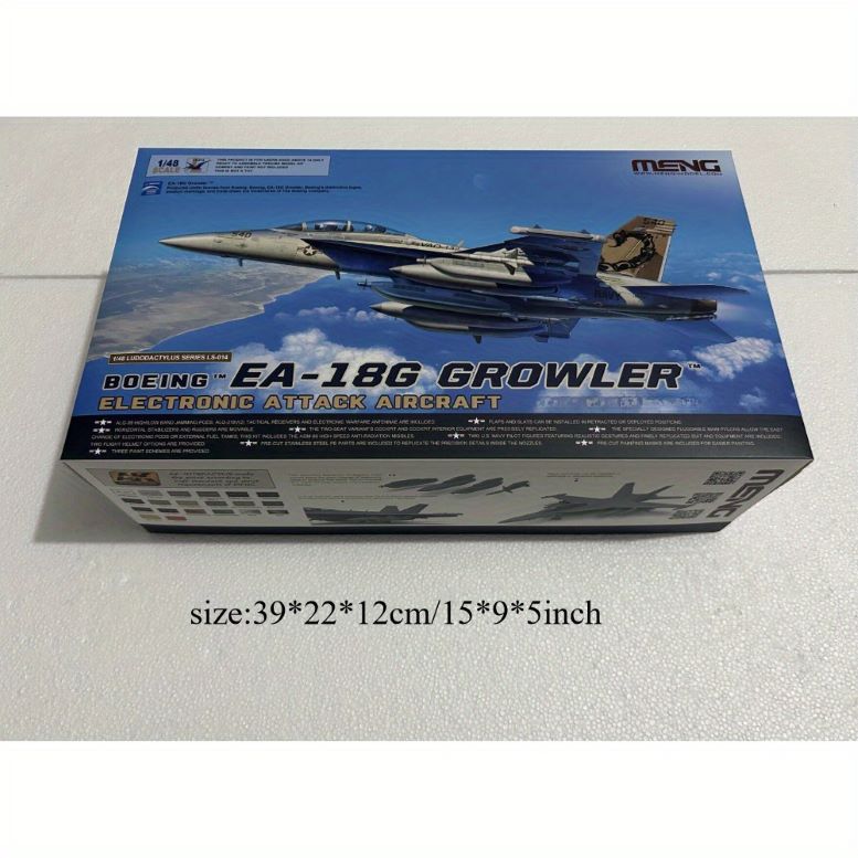 Discover the BOEING EA-18G GROWLER Aircraft Model Kit by MENG. Perfect for aviation enthusiasts and model builders, scale 1/48.