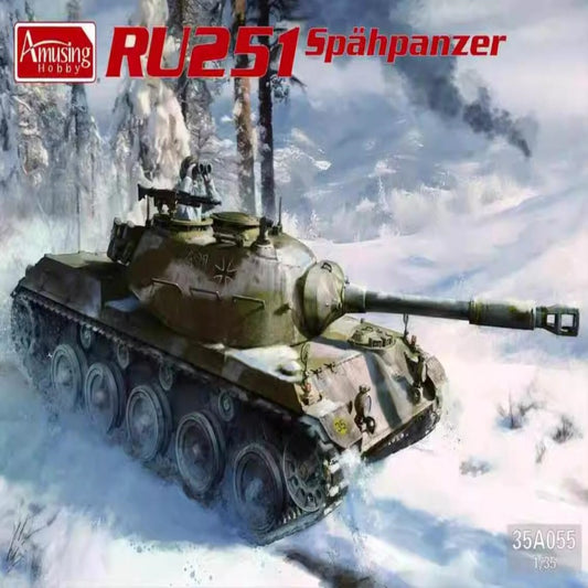 Amusing Hobby 35A055 1/35 Germany RU251 Henschel Spahpanzer Light Tank Model